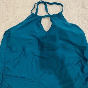 Turquoise tankini swim top